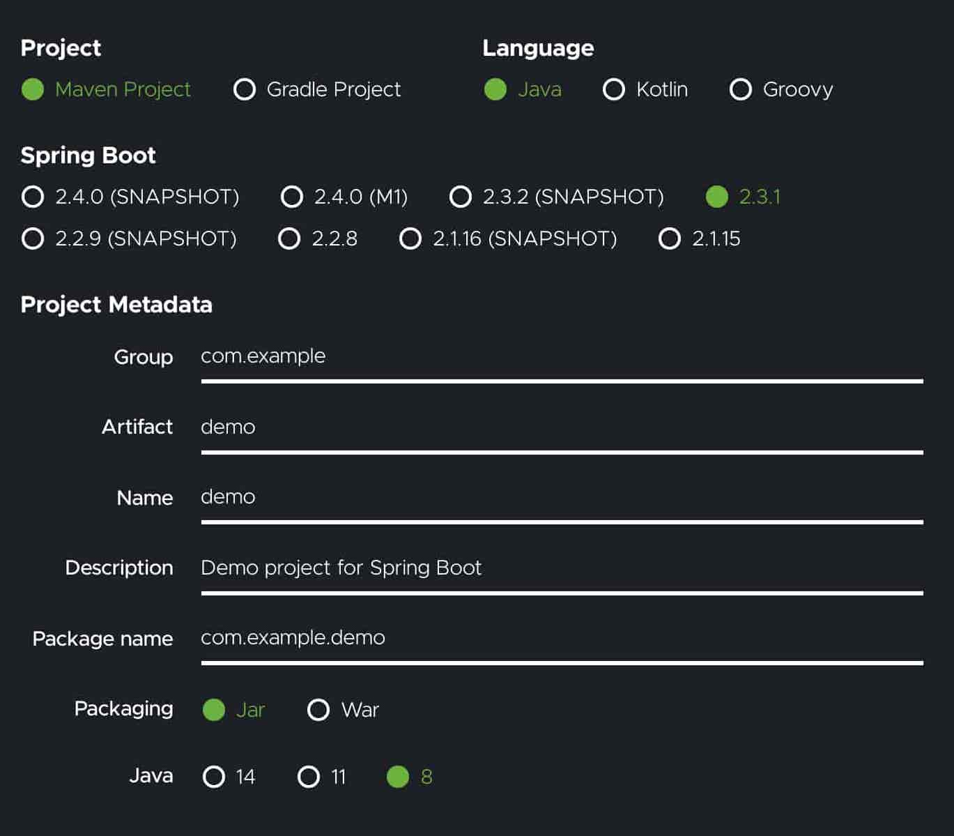 Spring boot initializr on sale tutorial